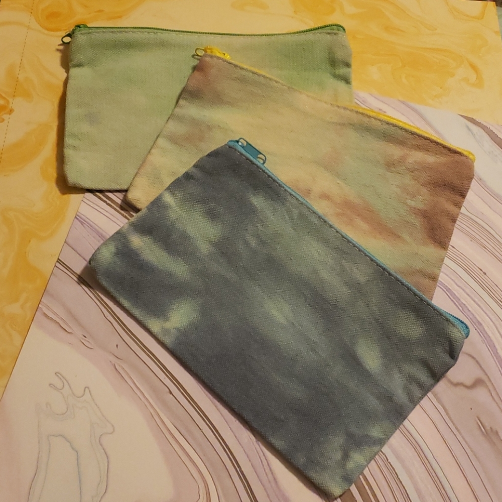 3 for $18 3 Tie Dye Make Up Bags